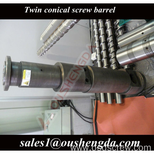 extrusion machine screw barrel /conical twin screw barrel